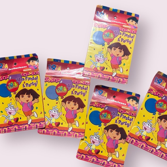Set Of Five New In Package Dora The Explorer Spanish Birthday Party Invitations - Picture 9 of 11